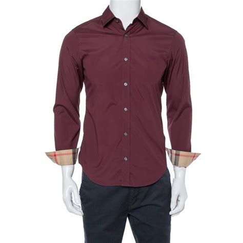 burberry burgundy shirt|men's burberry shirt nordstrom.